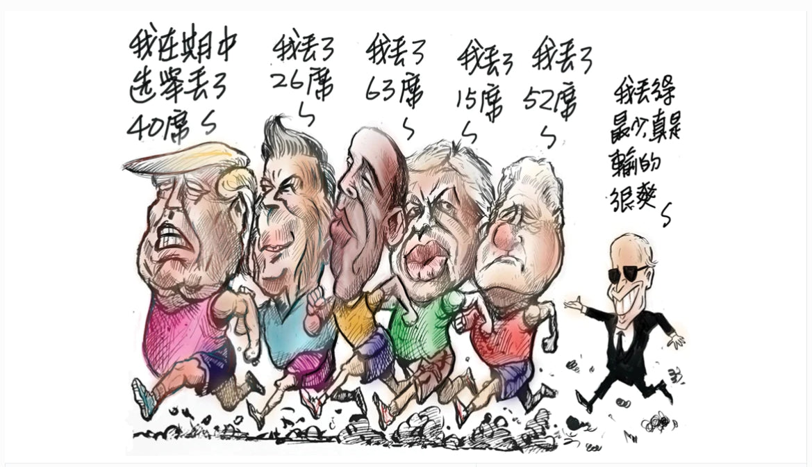 Dajun's Political Cartoons: Not a Trivial Art - The LSE Thesis-Gate Scandal Series Featuring 250 original illustrations, priced at NT$480 per book