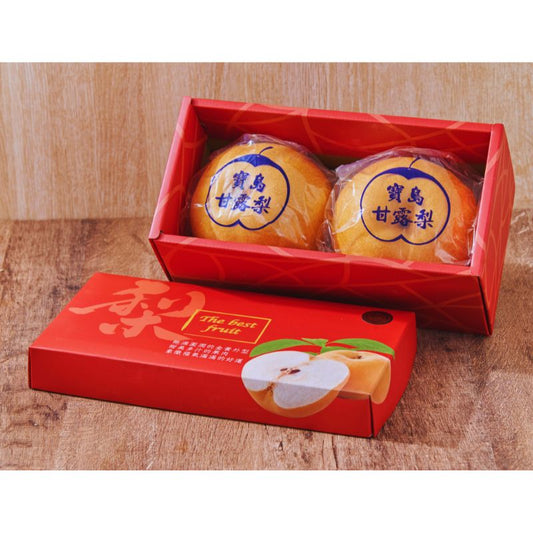 政經嚴選！苗栗卓蘭巨無霸甘露梨2入禮盒 (900-1000g/粒)