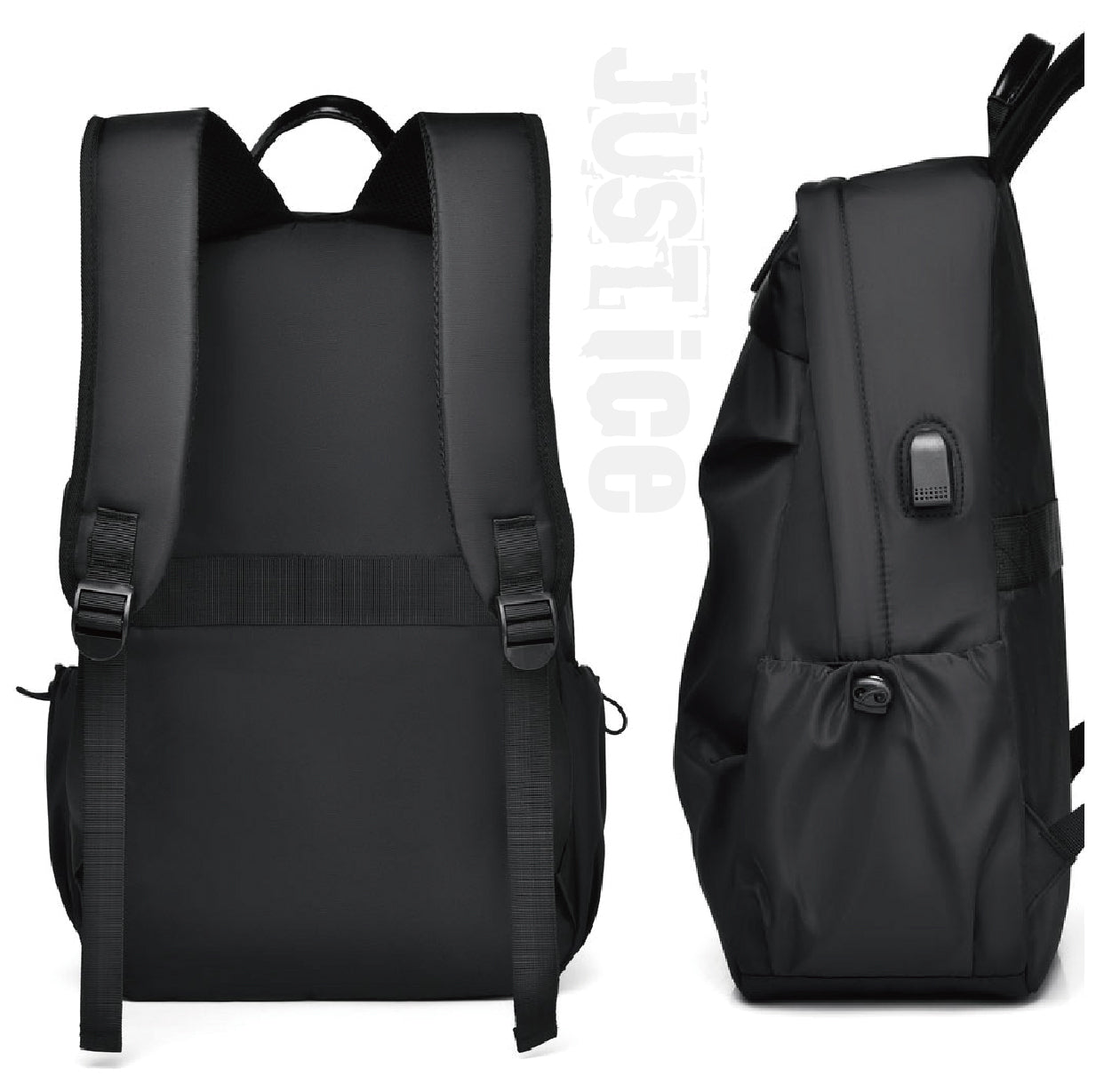 (Black backpack is in stock now) Pickle black large-capacity backpack comes with USB charging interface